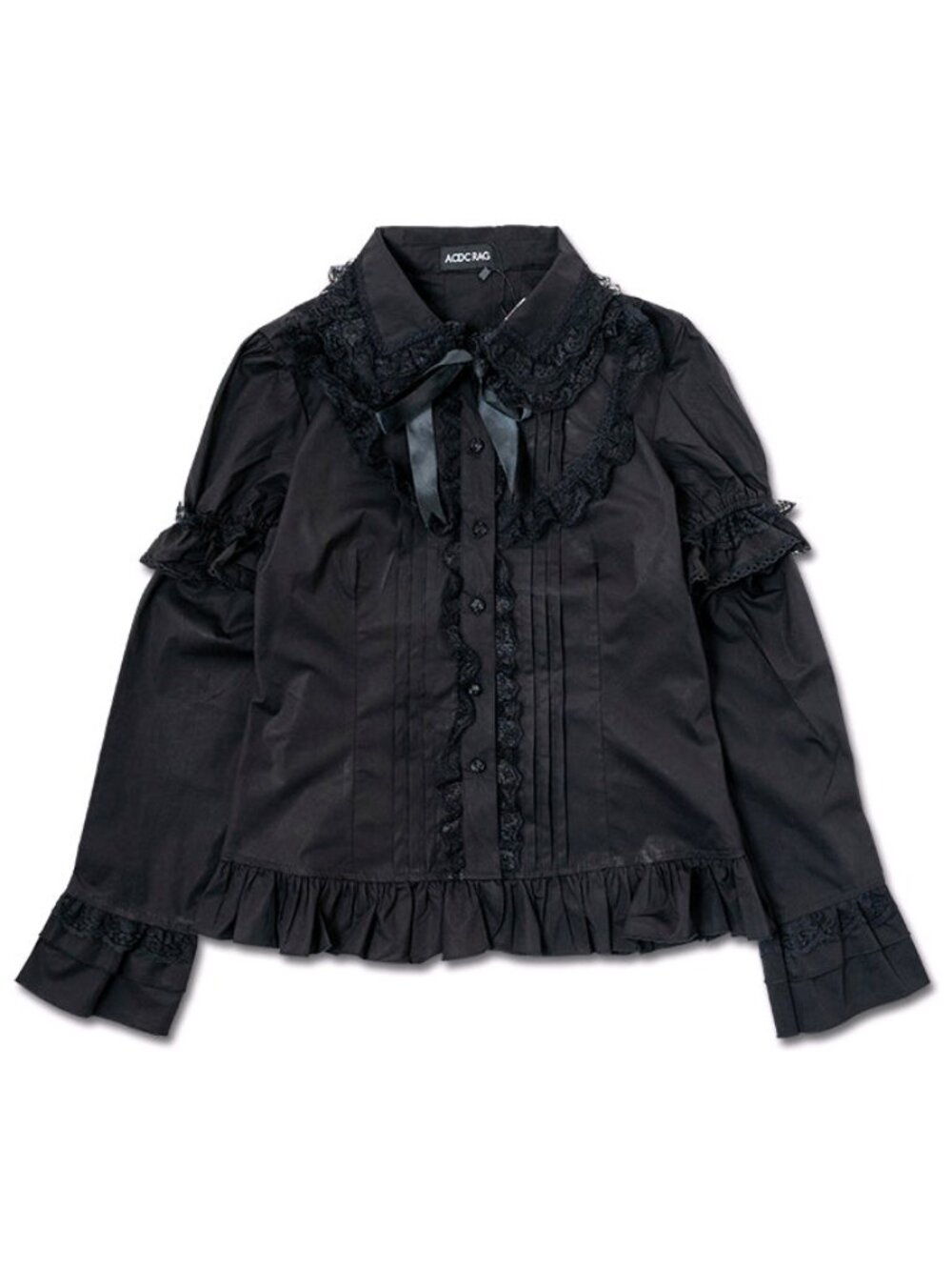 NEW ACDC RAG Dark Goth Punk Sweet Lolita 2-Way Blouse Top